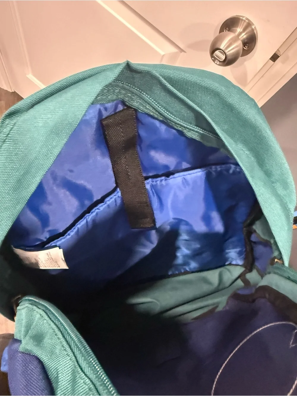 Levi's Teal Navy Royal Blue and Red Canvas Backpack